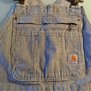 Carhartt® Double-Front Railroad Stripe Bib Overalls size small